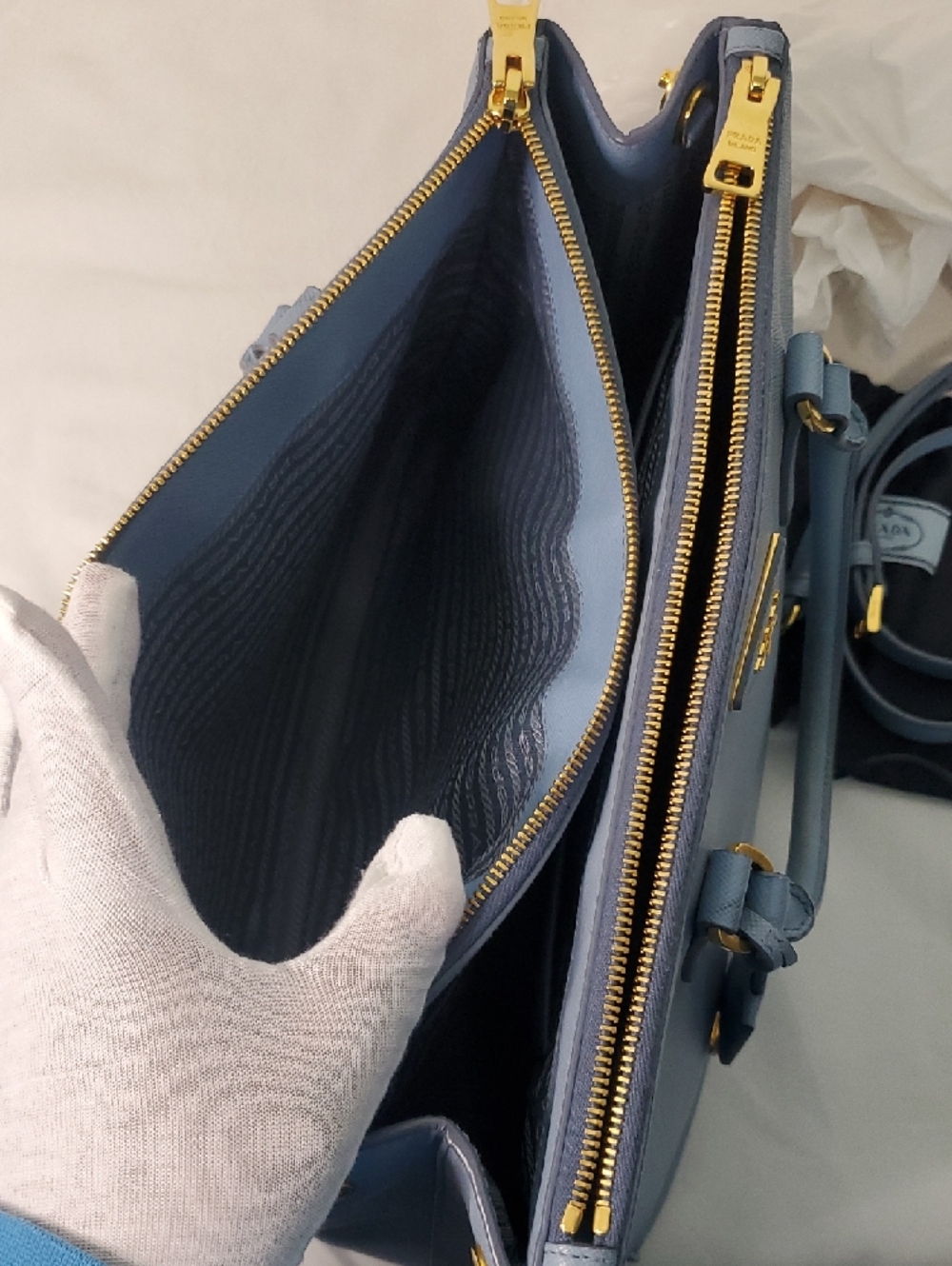 Prada Saffiano Lux Medium Double Zip Tote - Picture 15 of 15